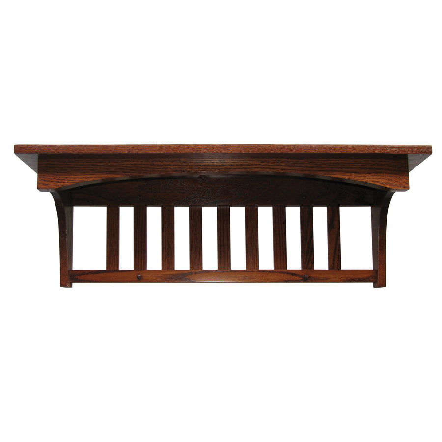 Amish Solid Wood Mission Captain Shelf - Herron's Furniture