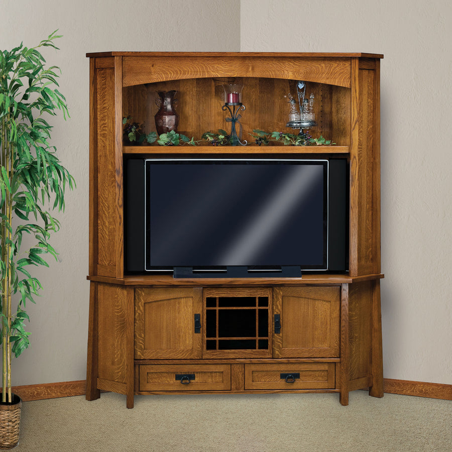 Modesto Amish Corner Entertainment Center - Herron's Furniture