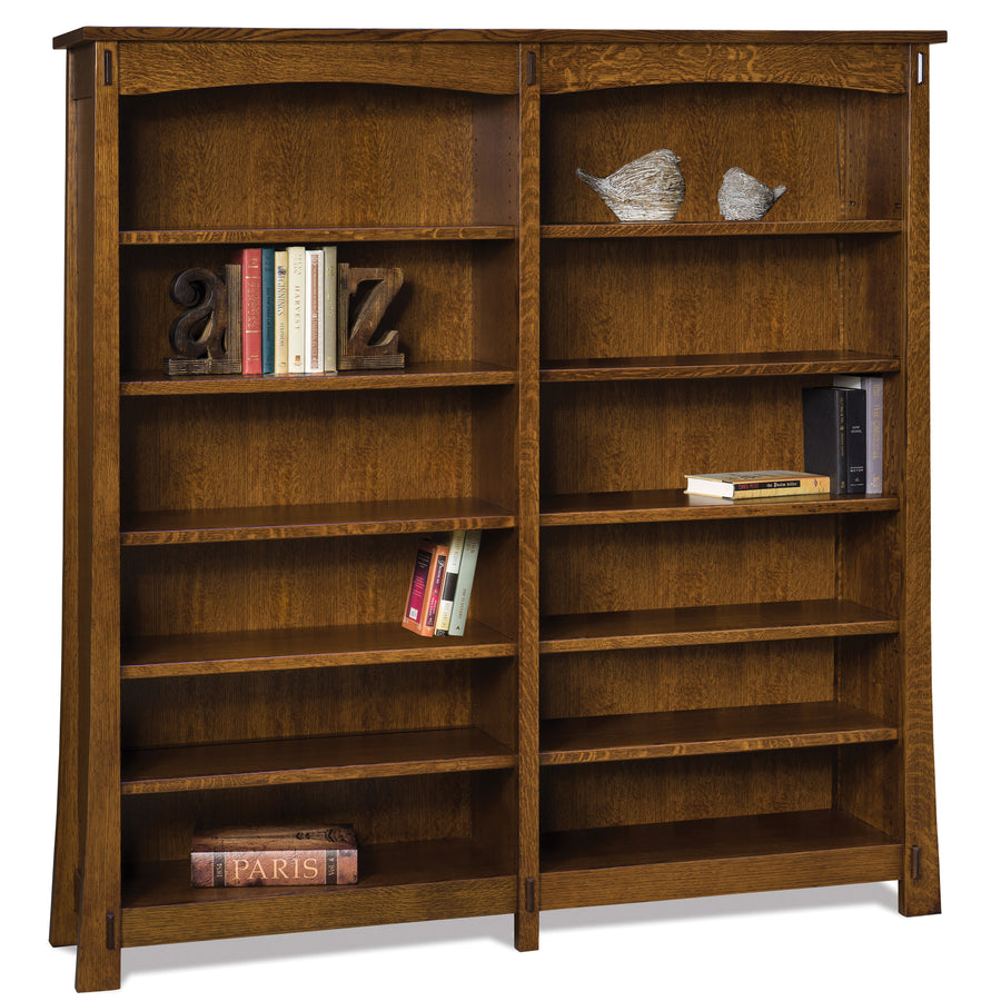 Modesto Amish Double Bookcase - Herron's Furniture