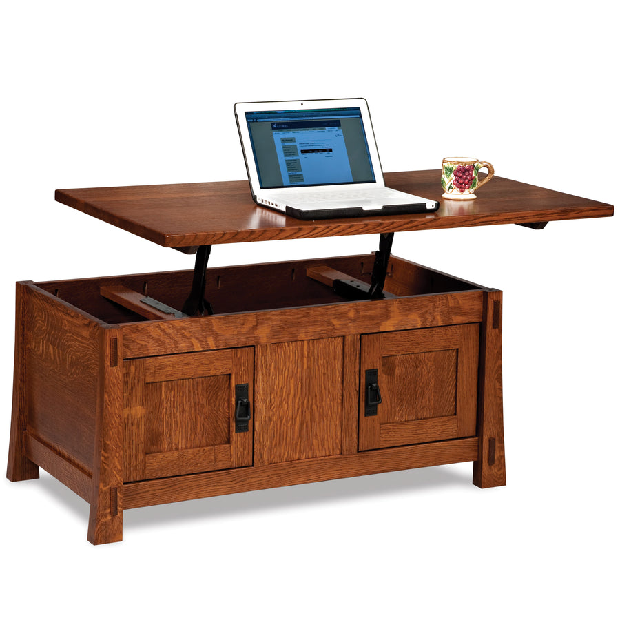 Modesto Amish Lift Coffee Table Enclosed - Herron's Furniture