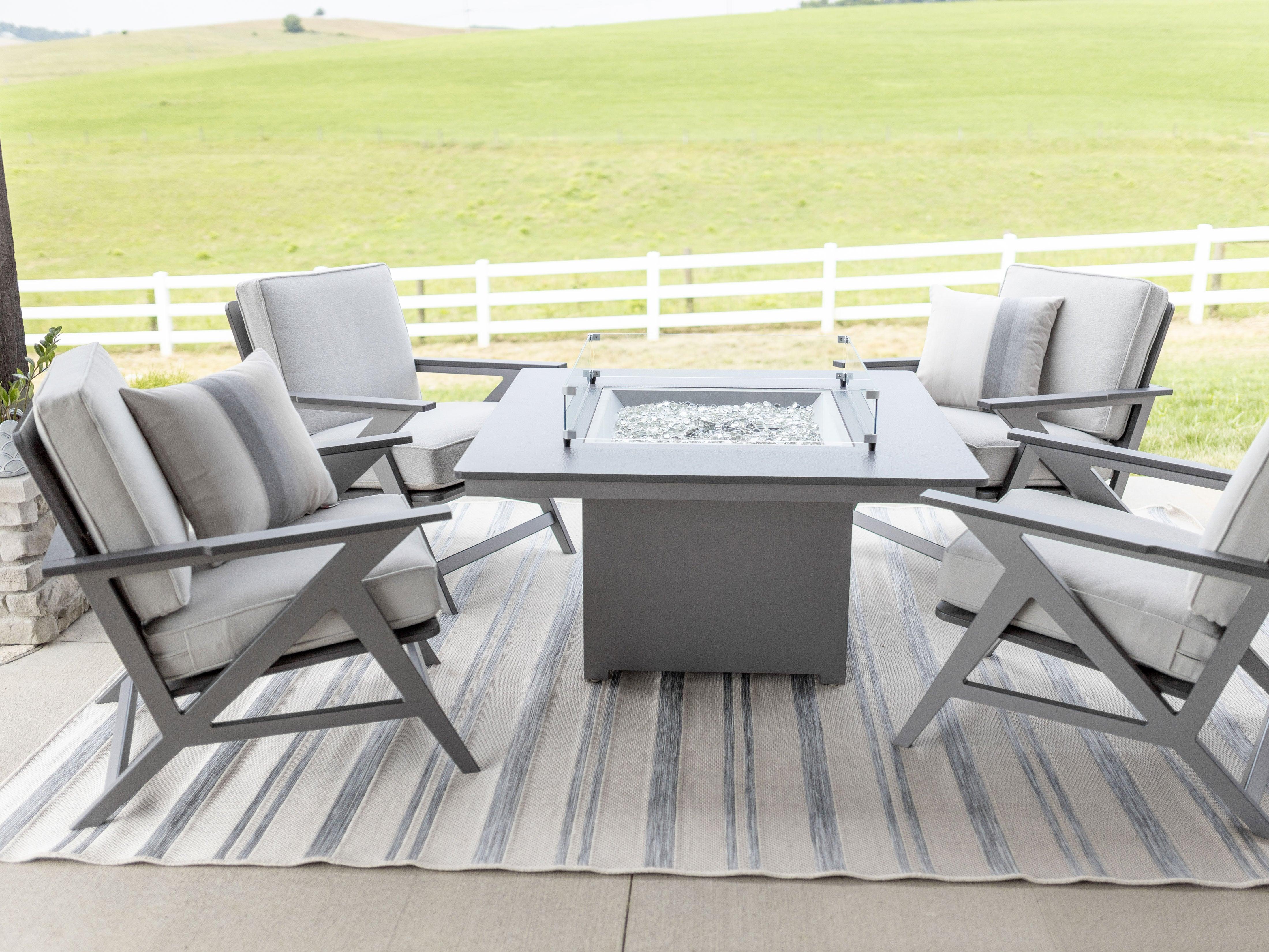Numa Fire Pit with Kinsley Lounge Chairs Set - Herron's Furniture