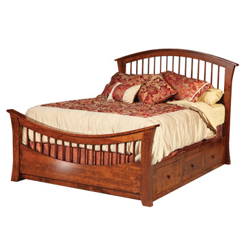 Rainbow Amish Storage Bed - Herron's Furniture