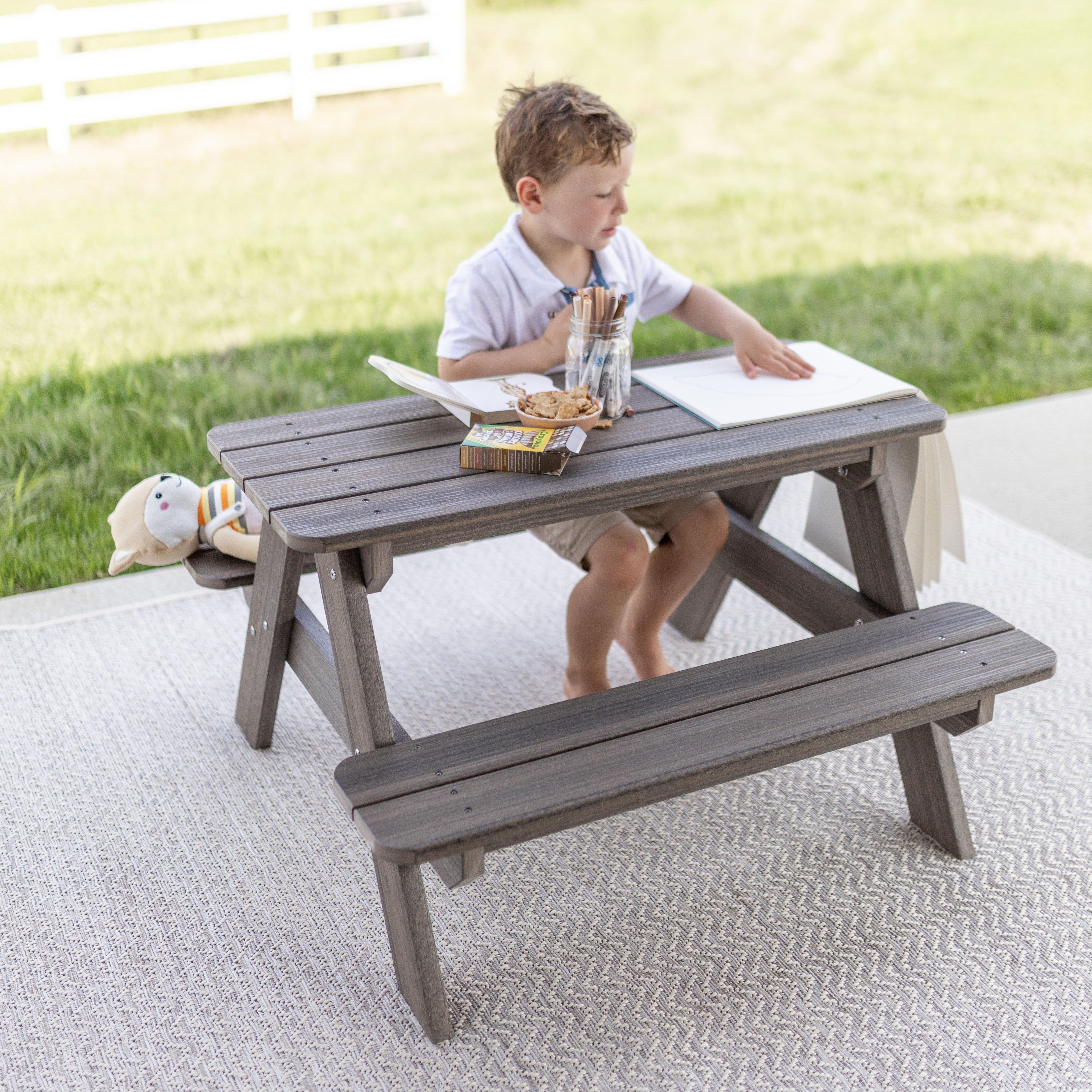Rectangular Amish Kids Picnic Table - Herron's Furniture