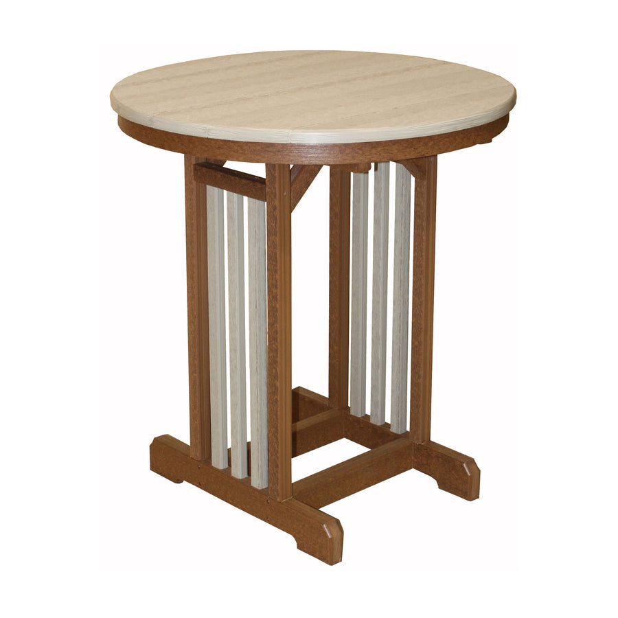 Round Amish Outdoor Mission Table (33") - Herron's Furniture