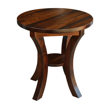 Amish Rustic Barn Floor End Table - Herron's Furniture