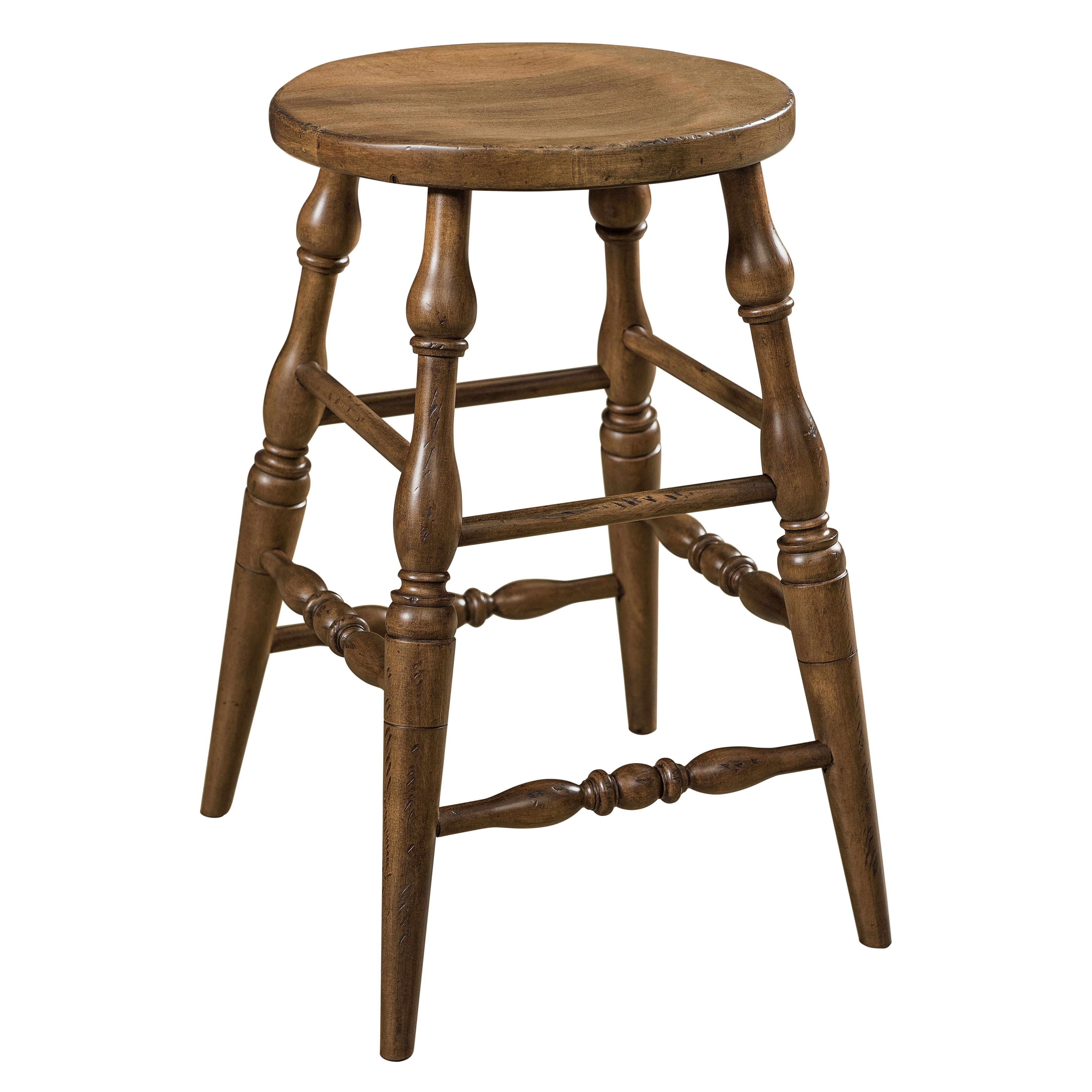 Scoop 24" Amish Stationary Barstool - Herron's Furniture