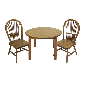 Round Child's Table with Sheaf Back Chair - Herron's Furniture