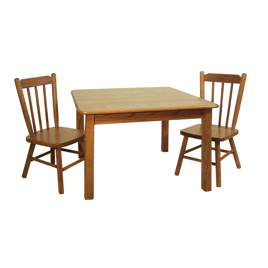 Square Child's Table with Two Poster Chair - Herron's Furniture