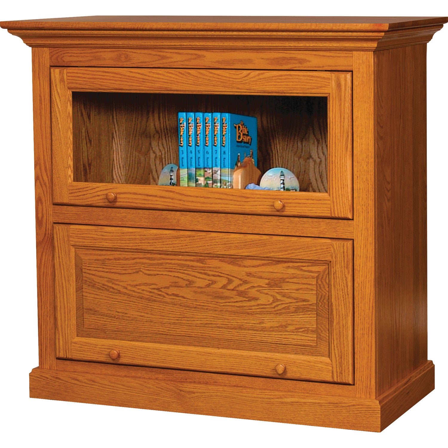 Traditional Amish Barrister 2-Door Bookcase - Herron's Furniture