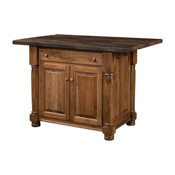 Amish Plain Turned Leg Island - Herron's Furniture