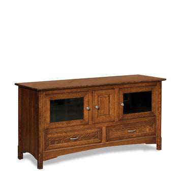 West Lake 60" Amish TV Stand with Drawers - Herron's Furniture