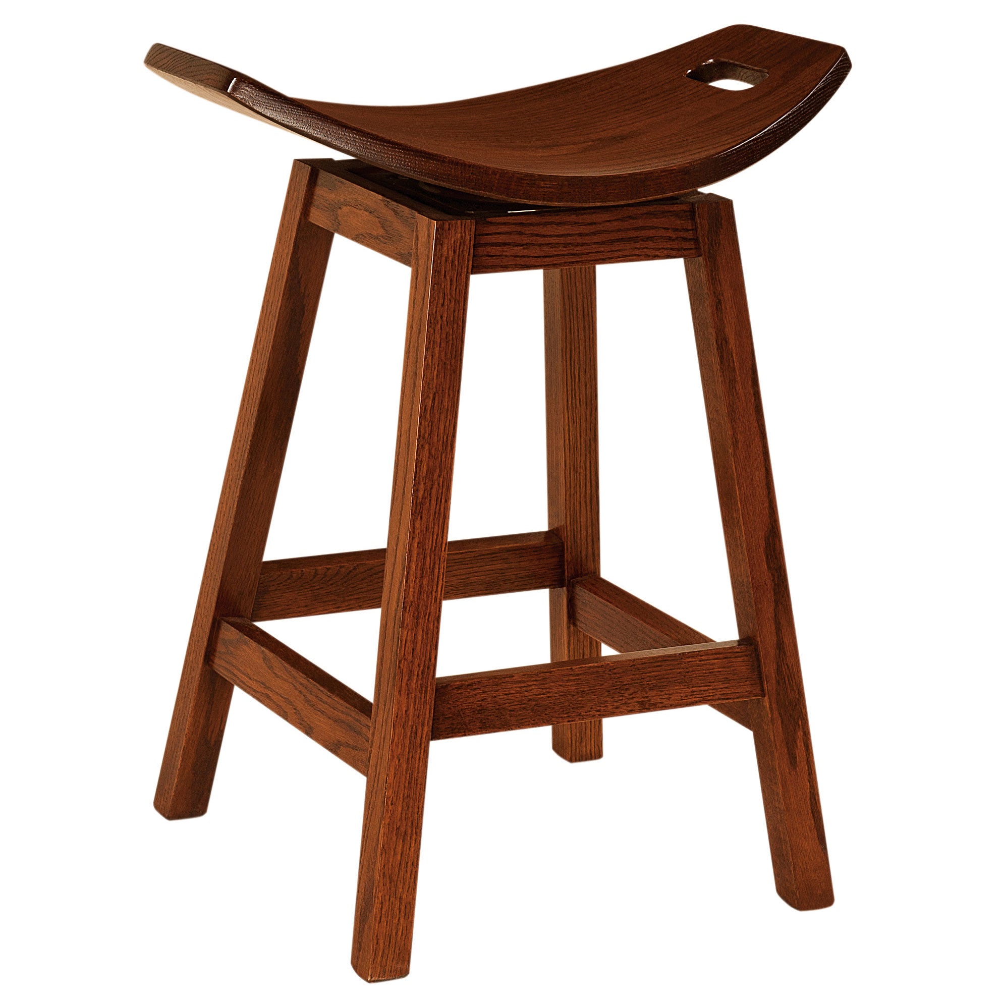 Wilford 24" Amish Swivel Barstool - Herron's Furniture