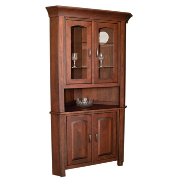 Woodbury Amish Corner Hutch - Herron's Furniture