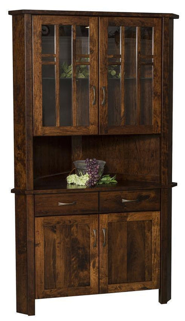 Acadia Amish Corner Hutch - Herron's Furniture