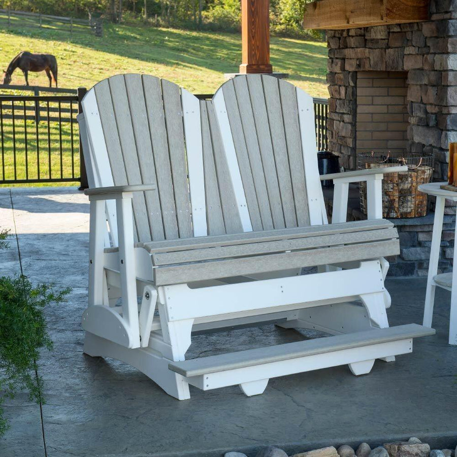 Amish 4' Poly Adirondack Balcony Outdoor Glider - Herron's Furniture