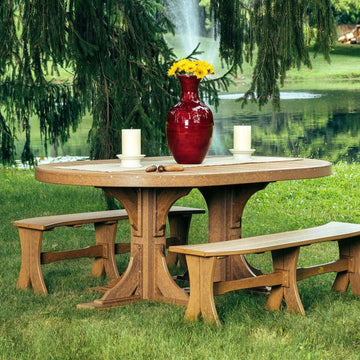 Amish 4' Poly x 6' Oval Outdoor Table - Herron's Furniture