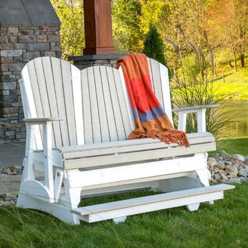 Amish 5' Poly Adirondack Balcony Outdoor Glider - Herron's Furniture