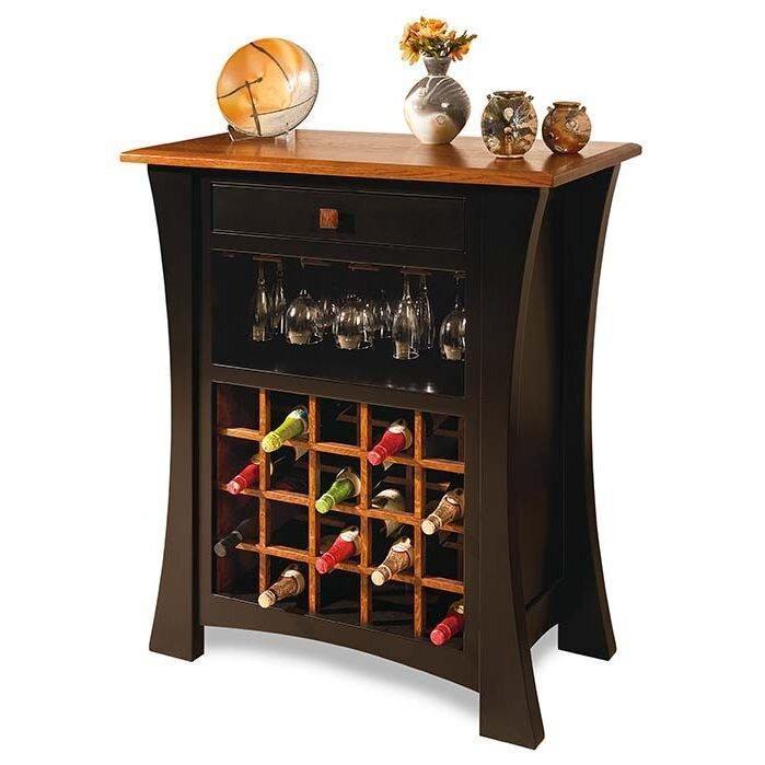 Amish Arts and Crafts Wine Cabinet - Herron's Furniture