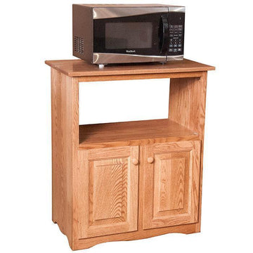 Amish Microwave Cart with Shelf - Herron's Furniture