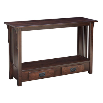 Amish Prairie Mission Bottom Drawer Sofa Table - Herron's Furniture