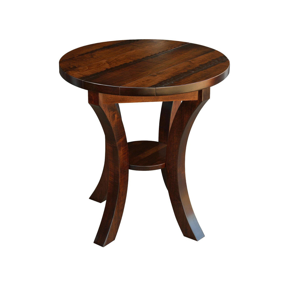Amish Rustic Barn Floor End Table - Herron's Furniture