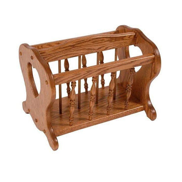 Amish Soilid Wood Heart Magazine Rack - Herron's Furniture