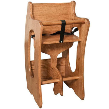 Amish Solid Wood 3-in-1 High Chair - Herron's Furniture