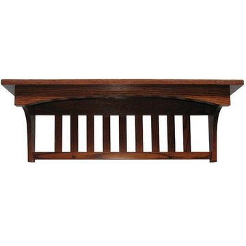 Amish Solid Wood Mission Captain Shelf - Herron's Furniture