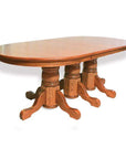 Amish Triple Single Pedestal Table - Herron's Furniture