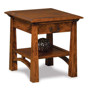 Artesa Amish End Table with Drawers - Herron's Furniture