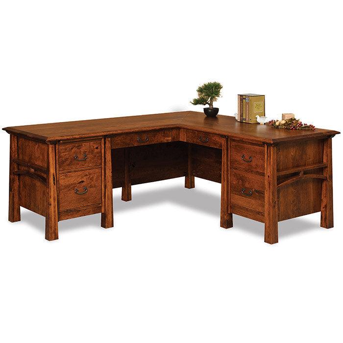 Artesa Amish L-Desk - Herron's Furniture