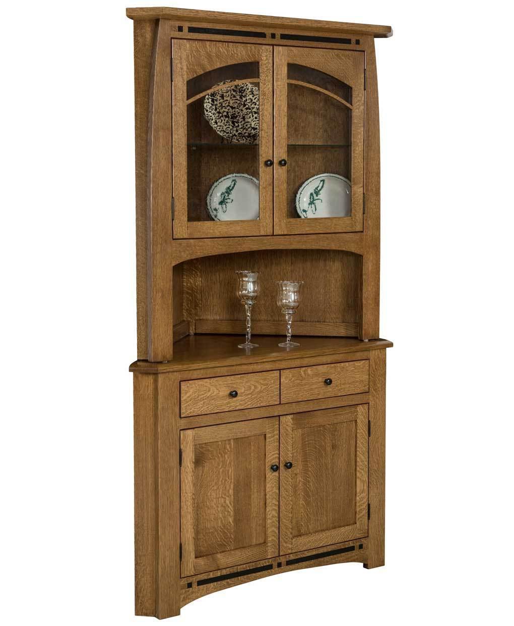Boulder Creek Amish Corner Hutch - Herron's Furniture