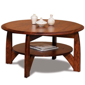 Boulder Creek Amish Round Coffee Table - Herron's Furniture