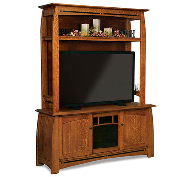 Boulder Creek Amish TV Stand with Hutch - Herron's Furniture
