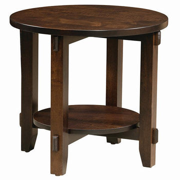 Bungalow Amish Round End Table - Herron's Furniture
