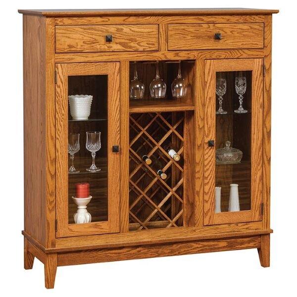Canterbury Amish Tall Wine Cabinet - Herron's Furniture