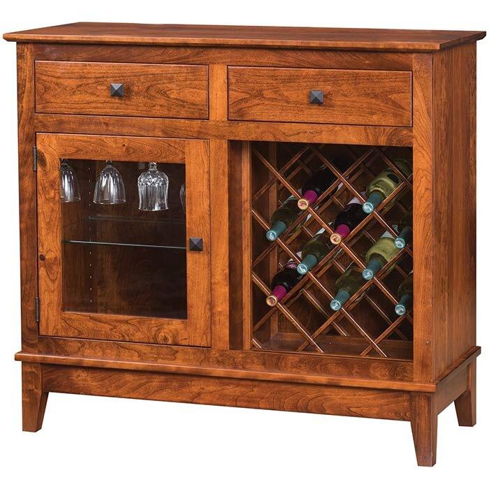 Canterbury Amish Wine Cabinet - Herron's Furniture