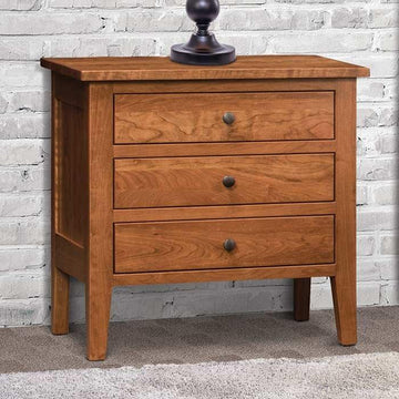 Chelsea Amish 3-Drawer Nightstand - Herron's Furniture