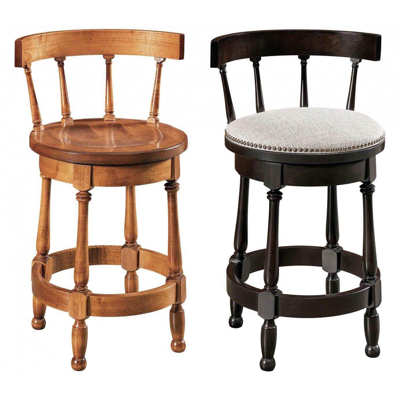 Cosgrove Amish Barstool with Easton Top - Herron's Furniture