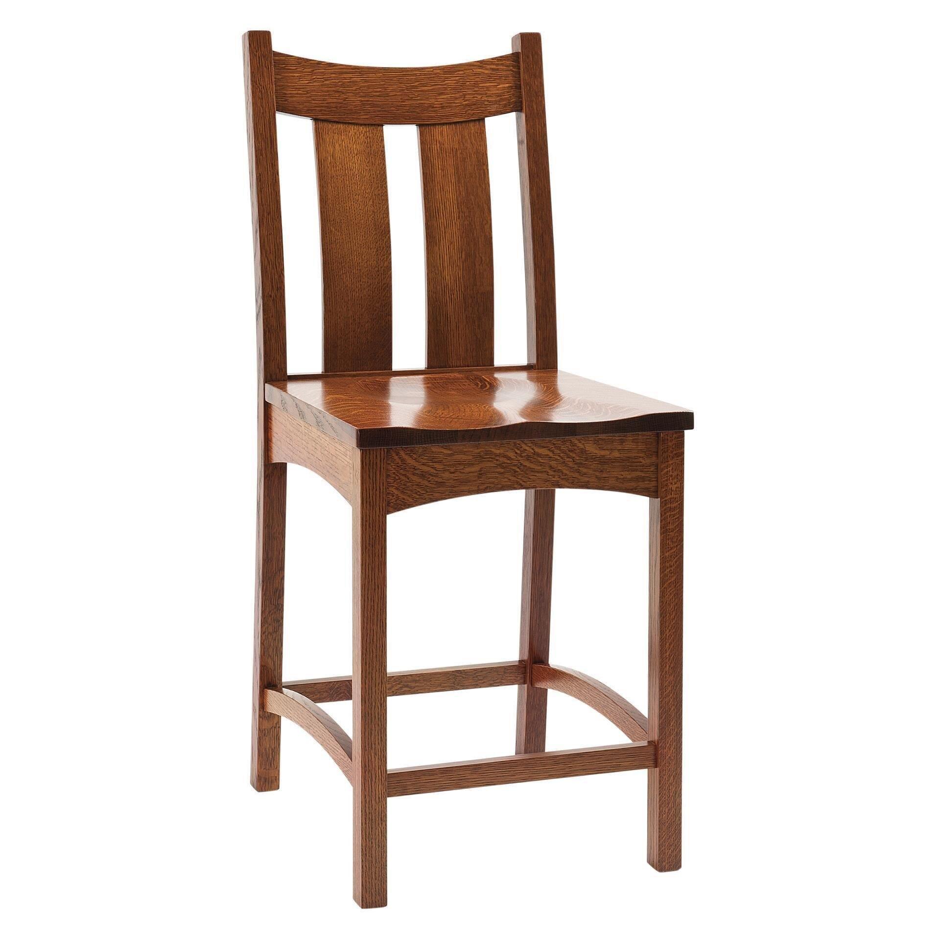Country Shaker Amish Stationary Barstool - Herron's Furniture