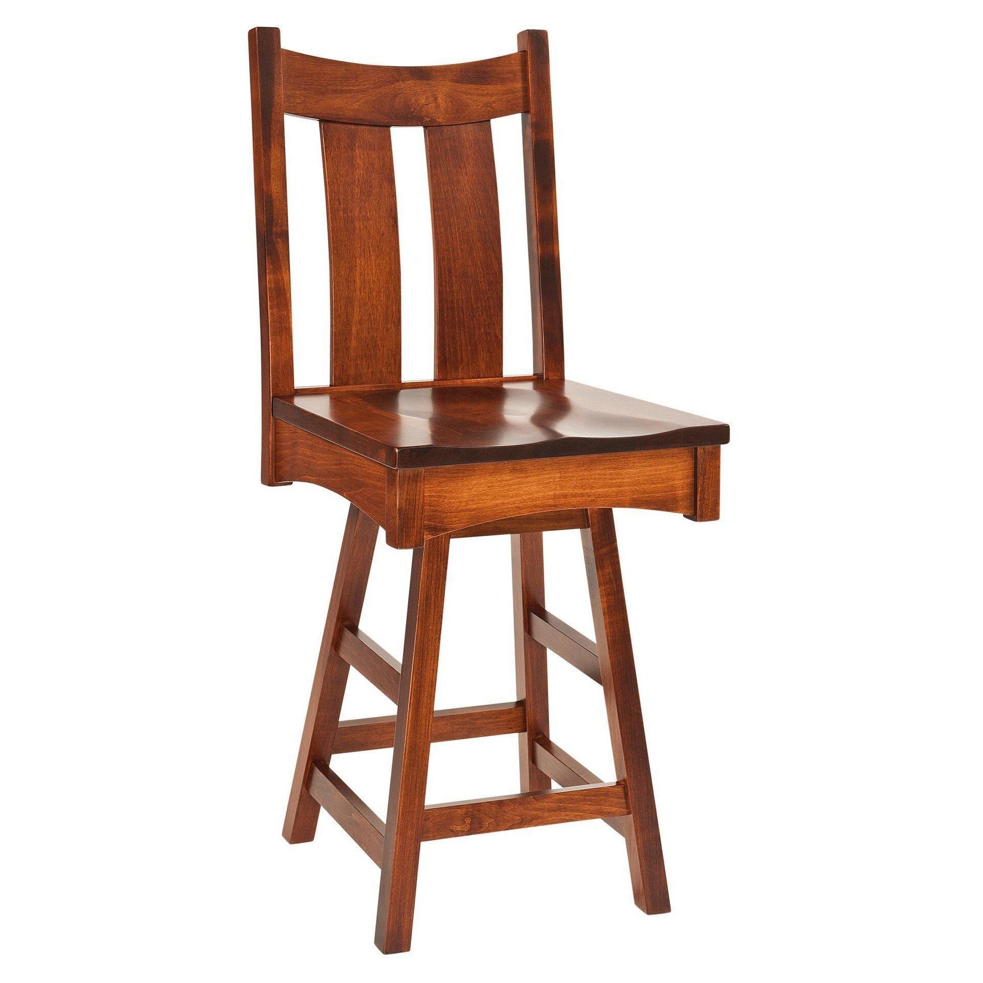 Country Shaker Swivel Amish Barstool - Herron's Furniture