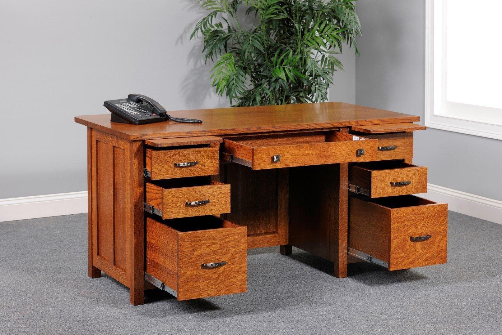 Coventry Amish Executive Desk - Herron's Furniture