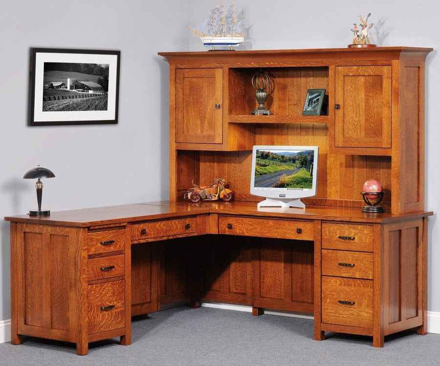 Coventry Amish L-Shape Desk - Herron's Furniture