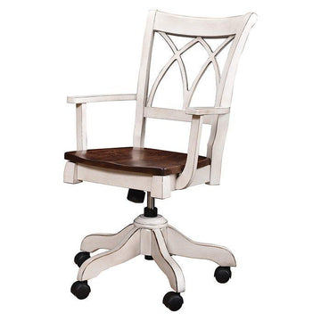 Double X Back Amish Desk Chair - Herron's Furniture