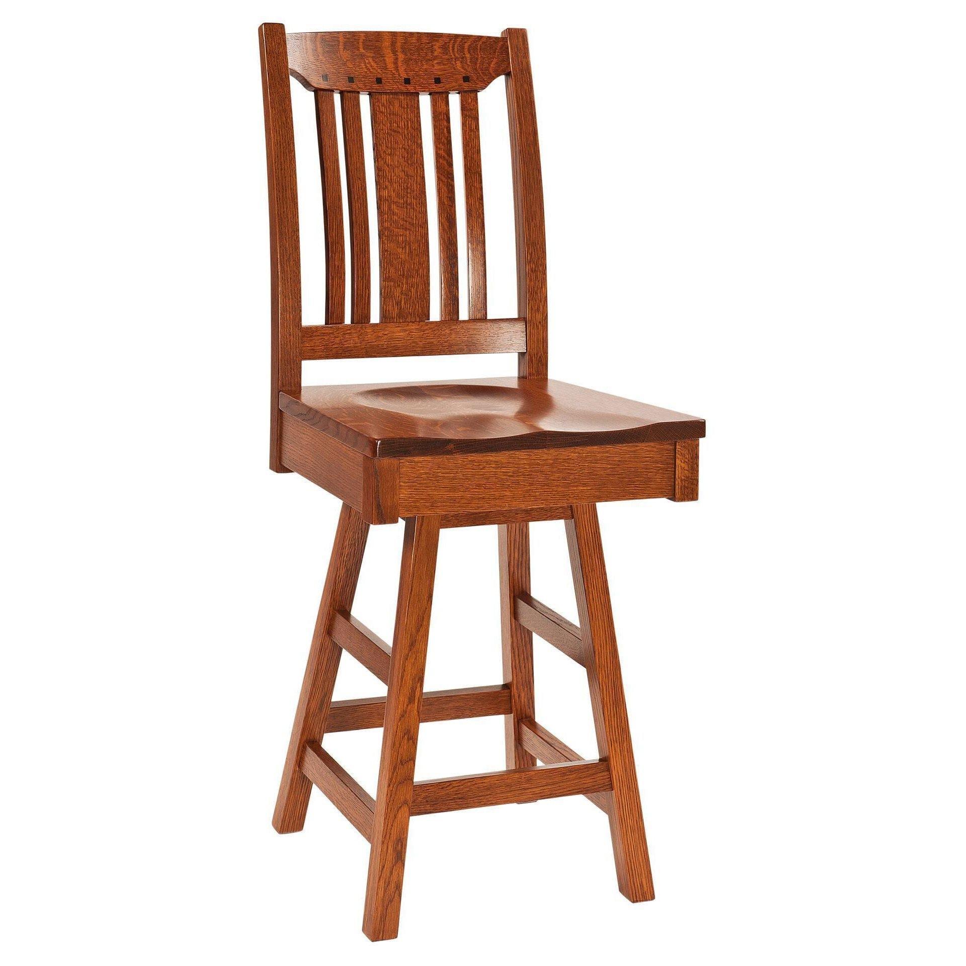 Grant Mission Amish Barstool with Swivel - Herron's Furniture