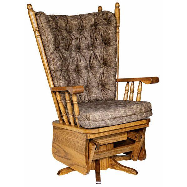 HAF No. 196 Highback Amish Swivel Rocker - Herron's Furniture