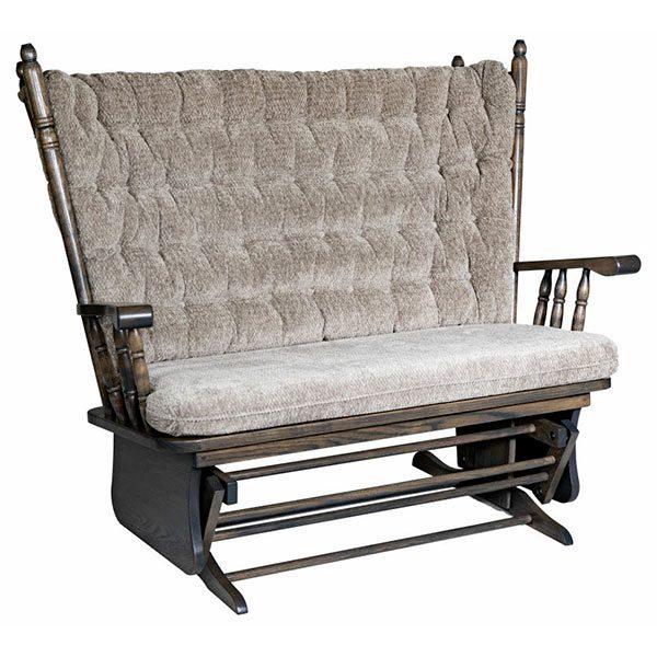 HAF No. 809 Loveseat Amish Glide Rocker - Herron's Furniture