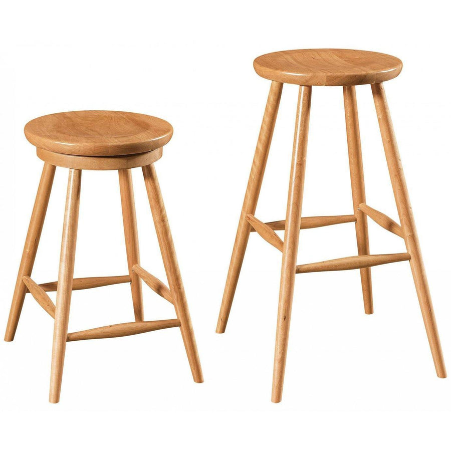 Haskin Stationary Amish Barstool - Herron's Furniture