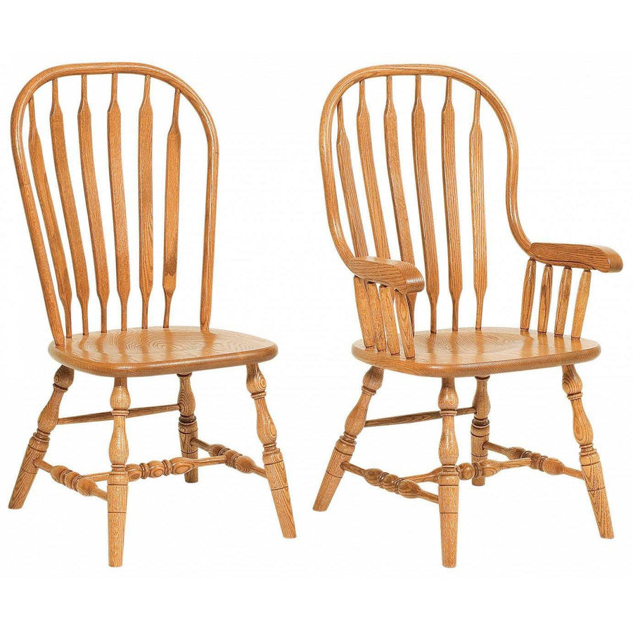 Jumbo Bent Paddle Amish Dining Chair - Herron's Furniture
