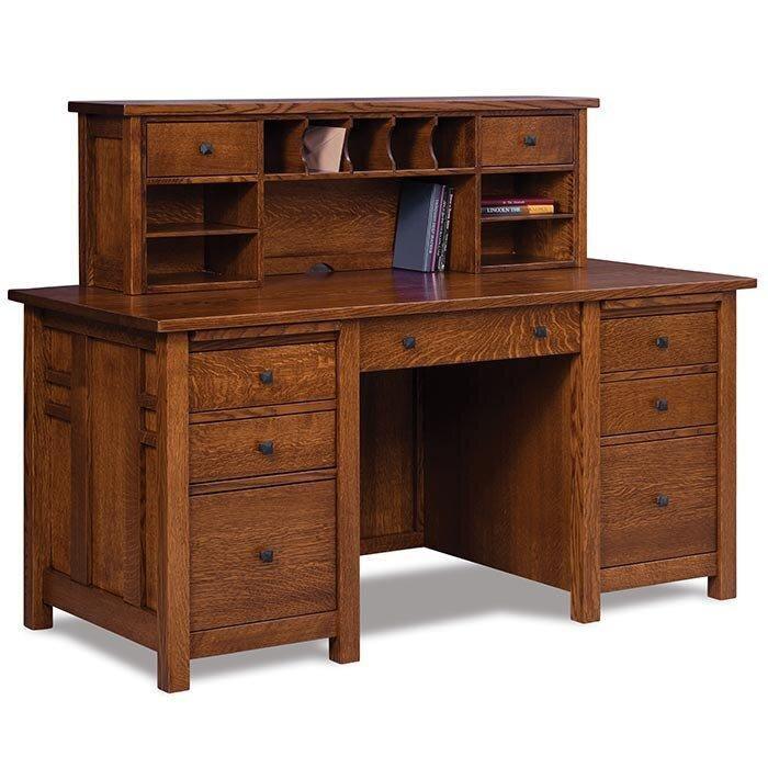 Kascade Amish Desk with Hutch - Herron's Furniture